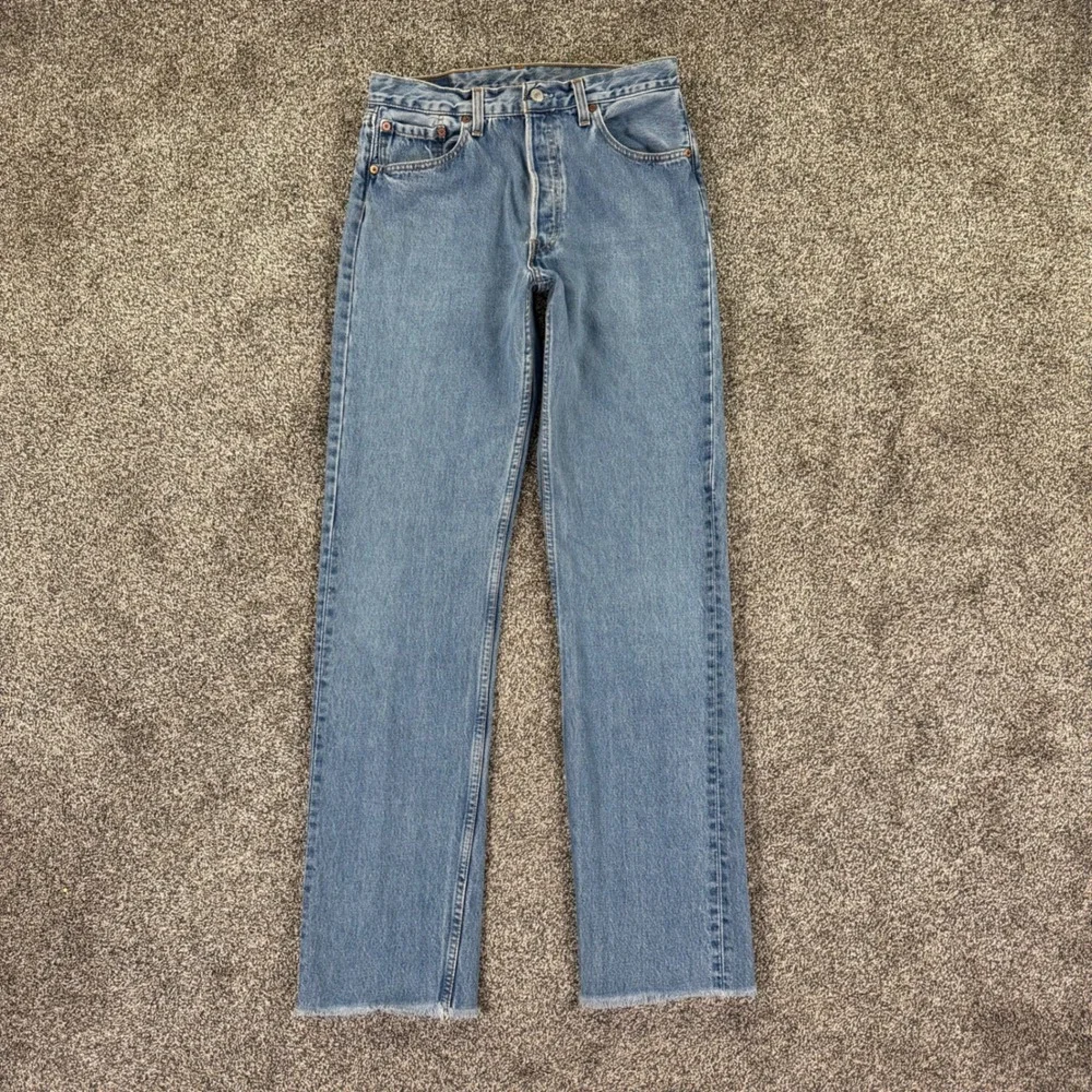Vintage Levis 501xx Button Fly Straight Leg Raw Hem Jeans Mens 33x36 Fit 30x33.5 - Picture 1 of 14
